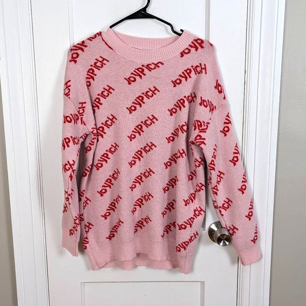 K.S be your style | Pink Red Logo Print Sweater